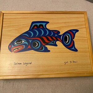 Pacific Northwest Joe Wilson “Salmon Native” Art Wood Box